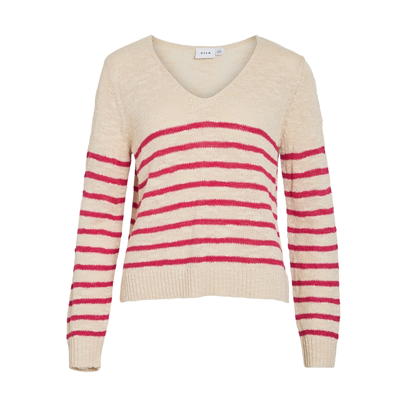Vila VIPOCA REV VNECK LS KNIT TOPPB