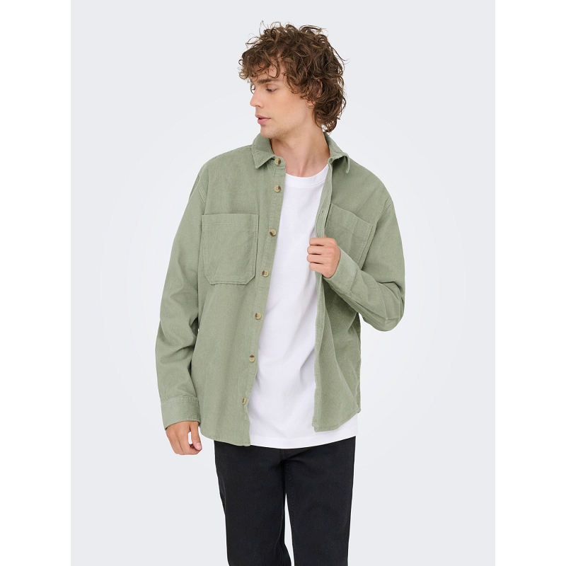 Only and sons ONSALP RLX 2PKT WASHD CORD LS SHIRT NOOS1814401_2