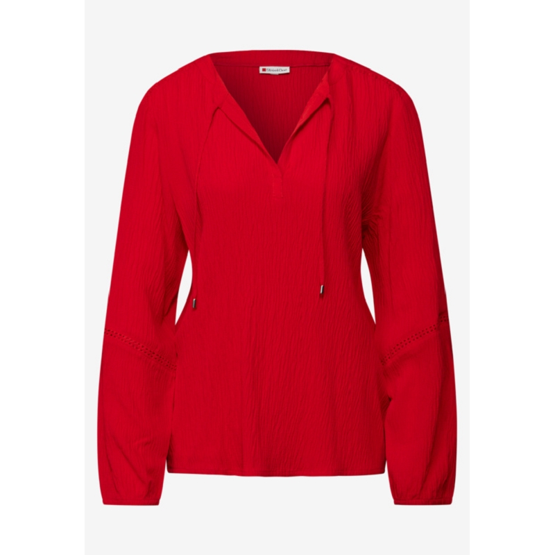 Street one STRUCTURED TUNIC BLOUSE W TAPEDETAILS