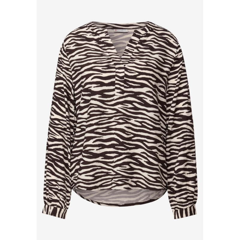 Street one LTD QR SPLITNECK TUNIC BLOUSEAOP