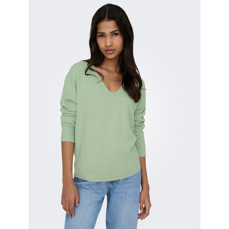 Only RICA LIFE LS VNECK PULLO KNT NOOS