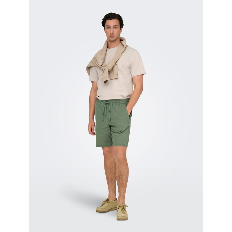 Only and sons ONSLINUS 0007 COT LIN SHORTS NOOS1899302_3