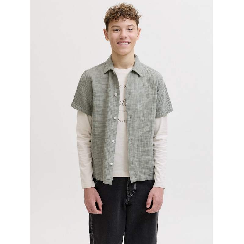 Jack and jones kids JORNANTUCKET DOUBLE CLOTH SHIRT SS JNR