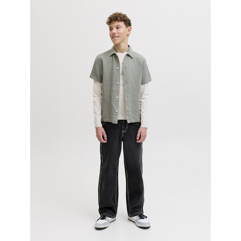 Jack and jones kids JORNANTUCKET DOUBLE CLOTH SHIRT SS JNR1912001_5