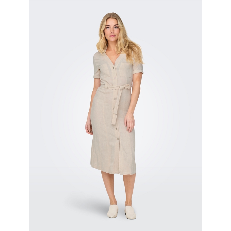 Only SIESTA SS LIN BL SHIRT DRESS PNT NOOS1924801_2