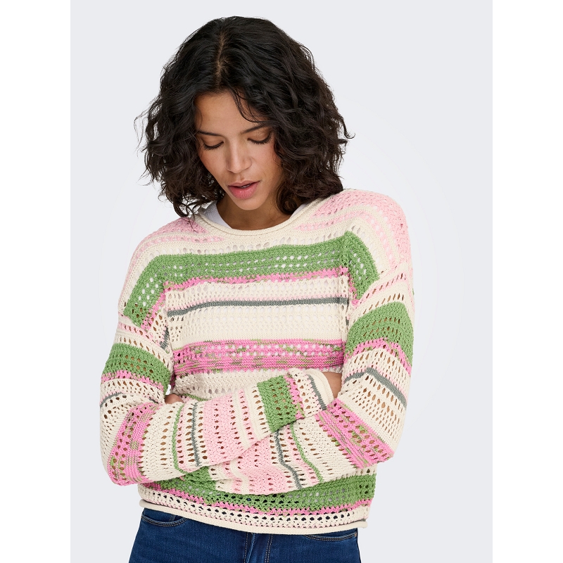 Only AMELIE LS STRUCTURE MULTI ONECK KNT