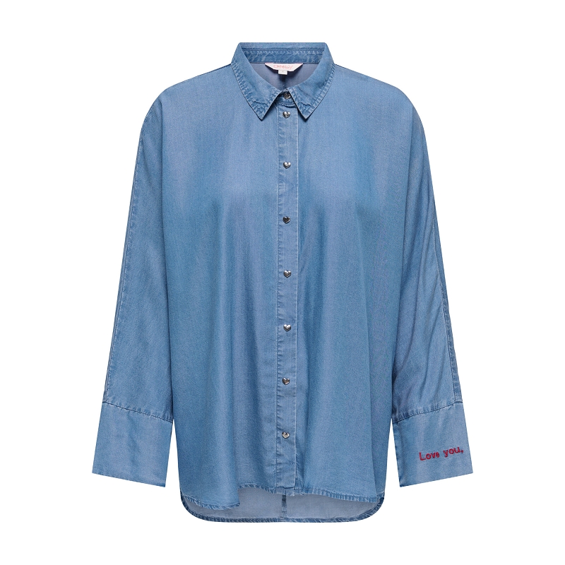 Only GRACECHARIS LIFE LS SHIRT WVN CS FR