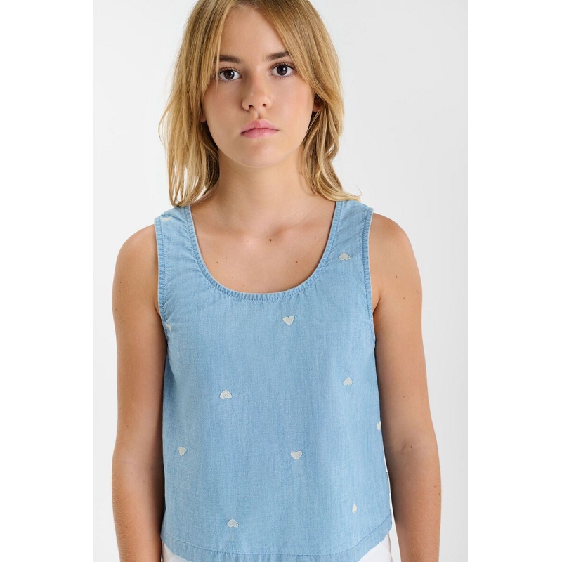 Le temps des cerises kids 261GYLVAGI000000SM SKY BLUE TOP G YLVAGI