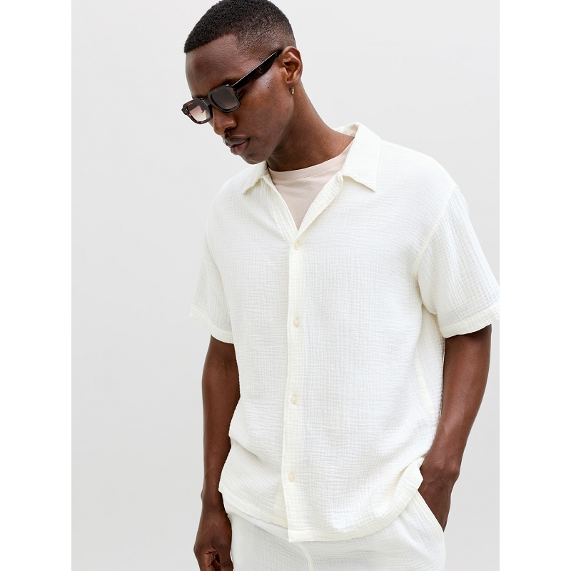 Jack and jones JORNANTUCKET DOUBLE CLOTH SHIRT SS EA261974001_2