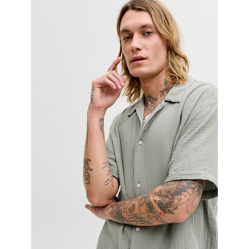 Jack and jones JORNANTUCKET DOUBLE CLOTH SHIRT SS EA261974002_2