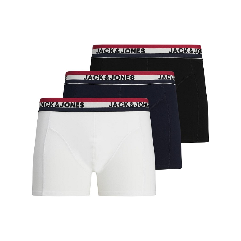 Jack and jones JACWAISTBAND STRIB TRUNKS 3 PACK LN STYD