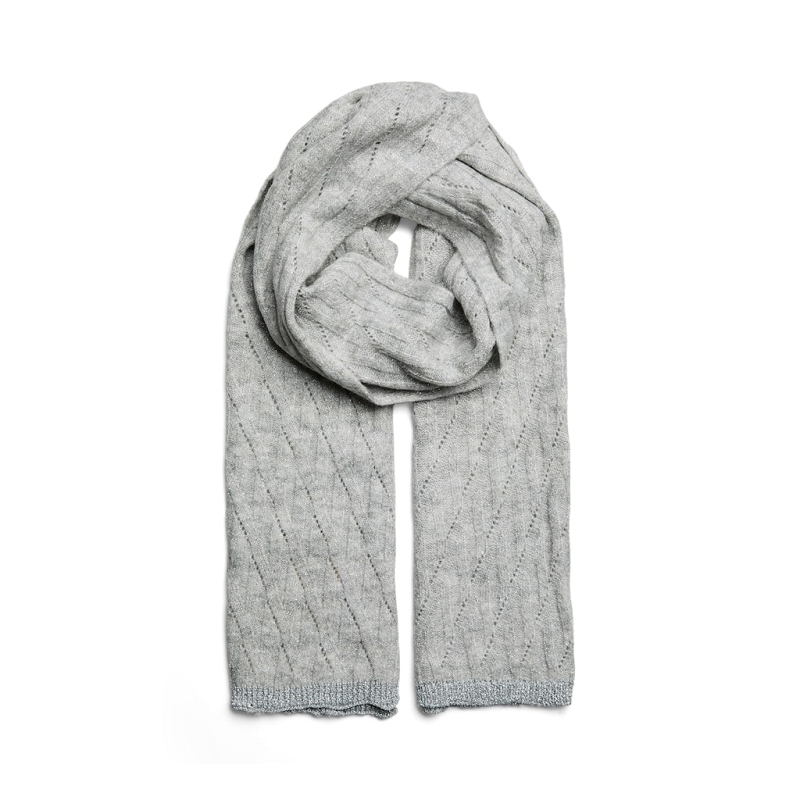 Pieces PCJOHANNA LONG CABLE SCARF LUREX BC