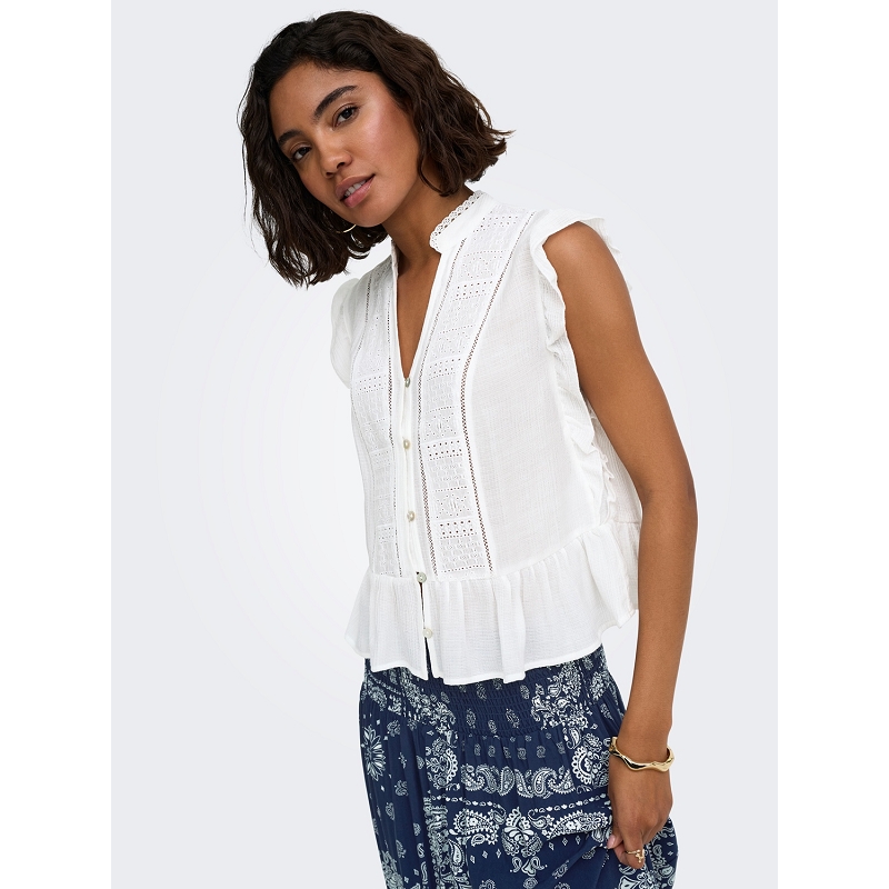 Only HENNY SL FRILL BUTTON TOP NOOS WVN3113001_3