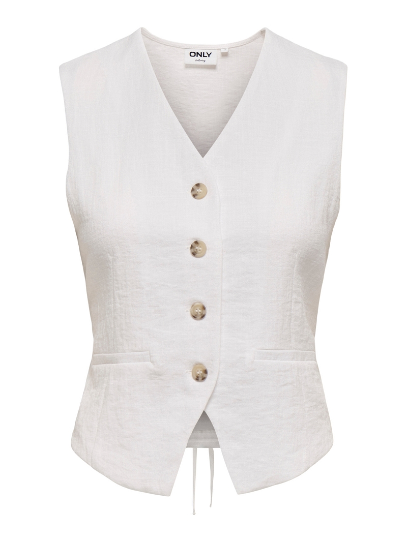 Only ITA LIFE SL LINEN LOOK WAISTCOAT TLR