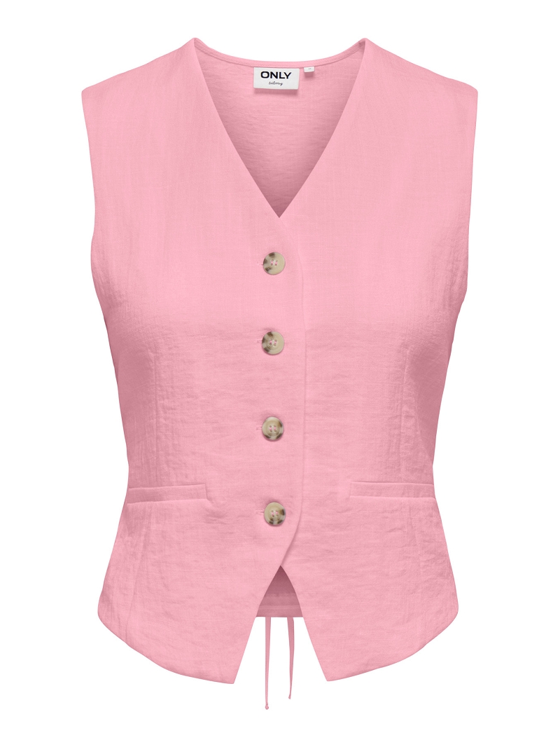 Only ITA LIFE SL LINEN LOOK WAISTCOAT TLR