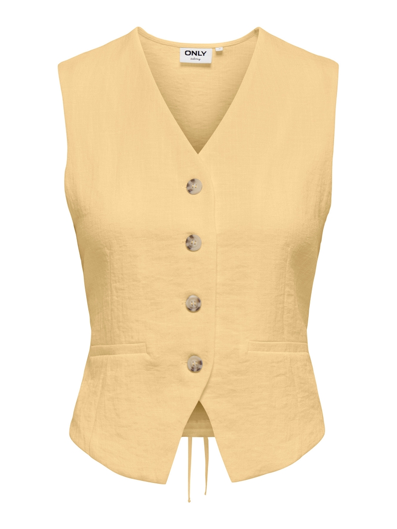 Only ITA LIFE SL LINEN LOOK WAISTCOAT TLR