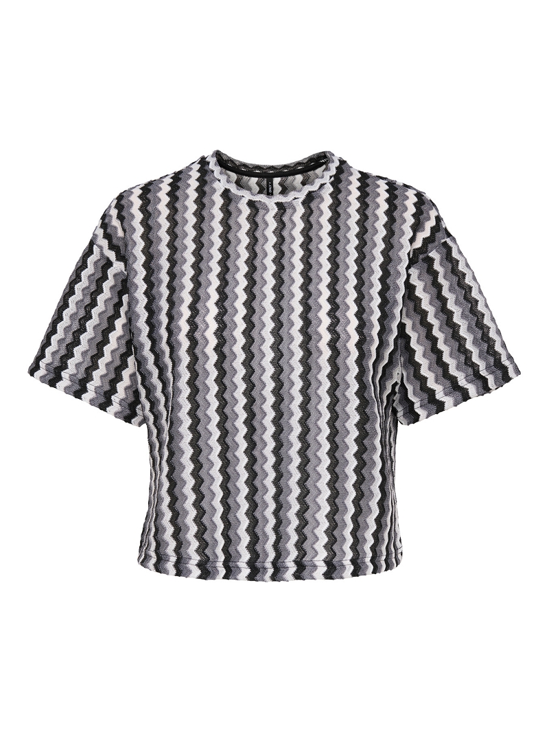 Only BAILEY SS ZIGZAG LOOSE TOP JRS