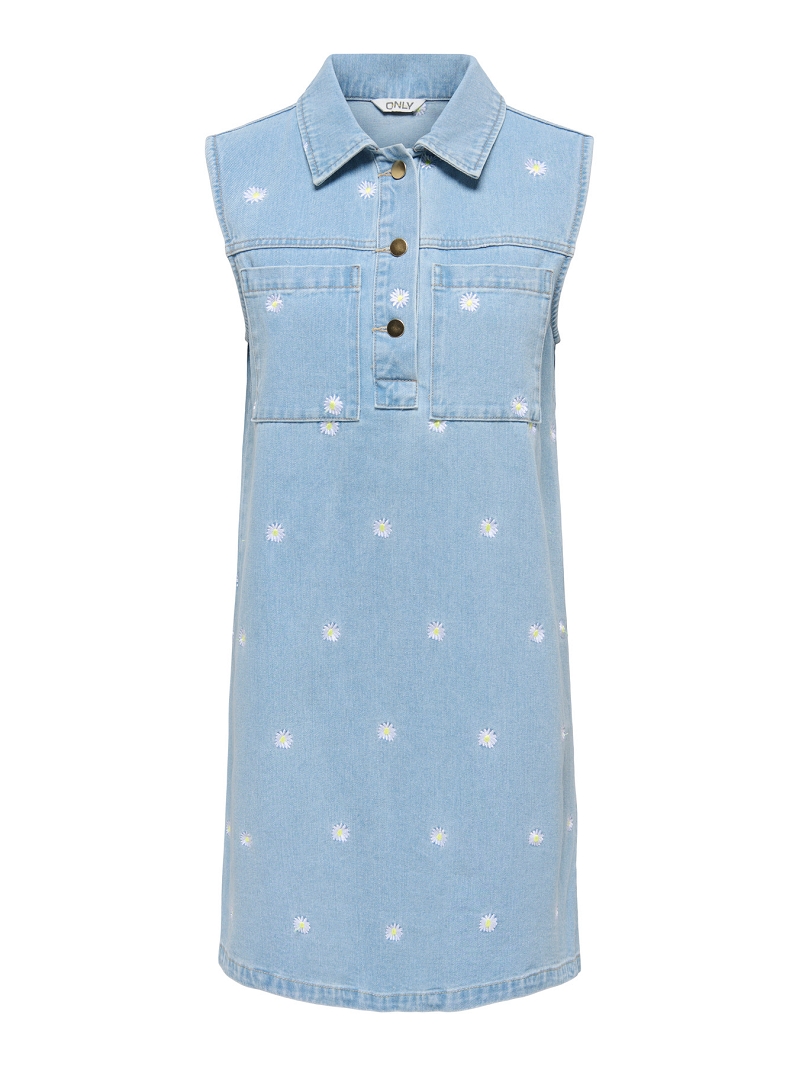Only DAISY SL EMB DNM DRESS GUA