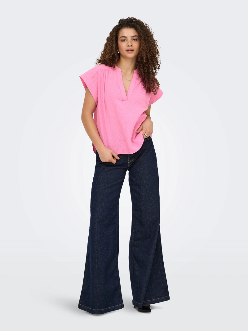 Only HILDREW SS VNECK TOP FR WVN3119201_4