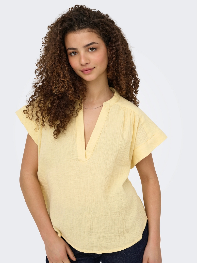 Only HILDREW SS VNECK TOP FR WVN3119202_3