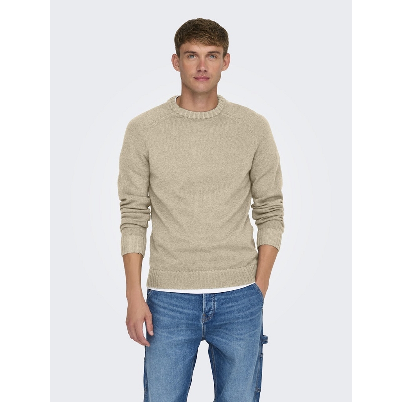 Only and sons ONSEDDY REG 7 WOOL CREW KNIT3133201_2
