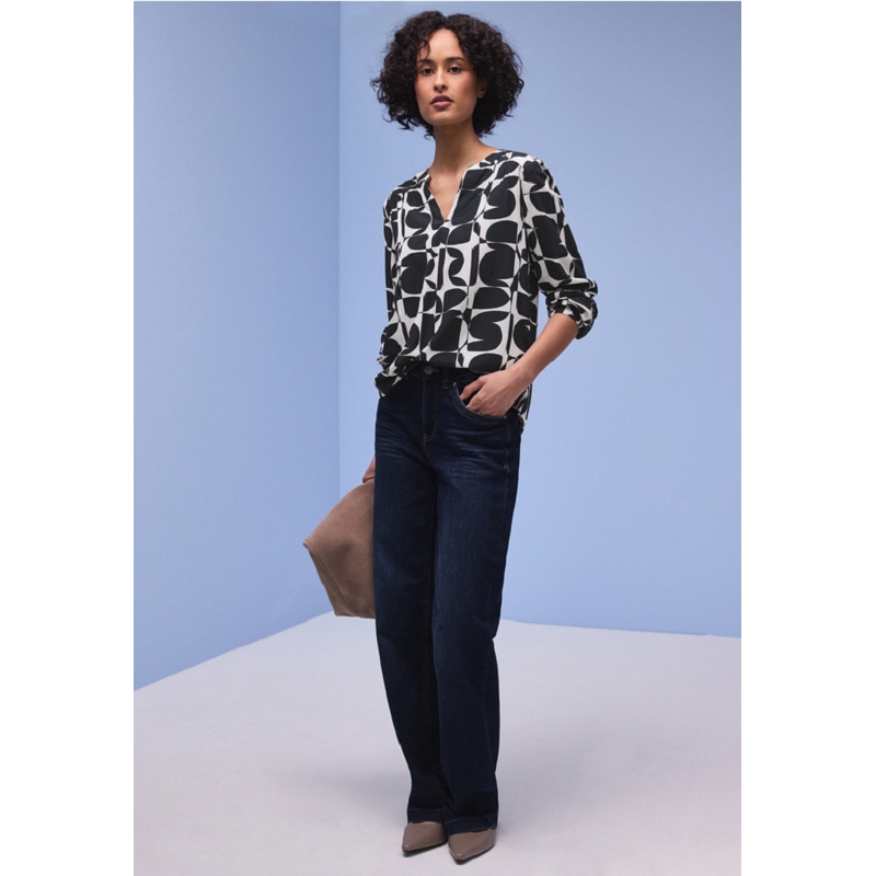 Street one LTD QR PRINTED MATMIX SHIRT W.SPLIT3135101_4