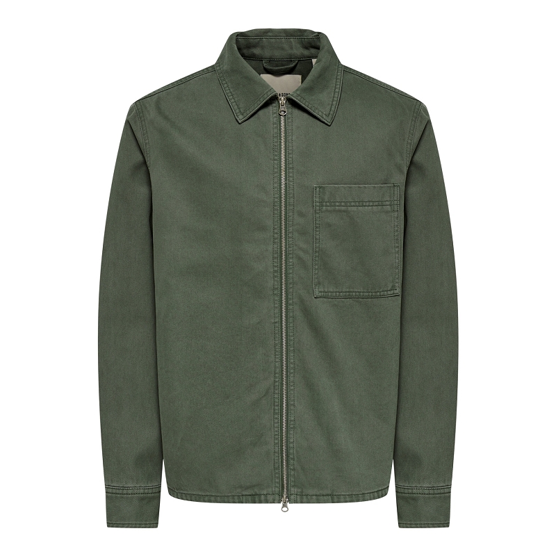 Only and sons ONSRAY WASHED ZIP JACKET 0277