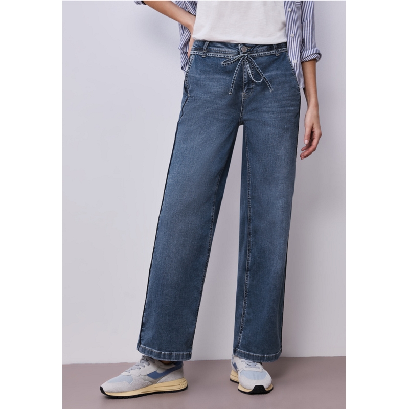 Street one STYLE EMEE WIDE LEG,HW,MID BLUE3166501_2