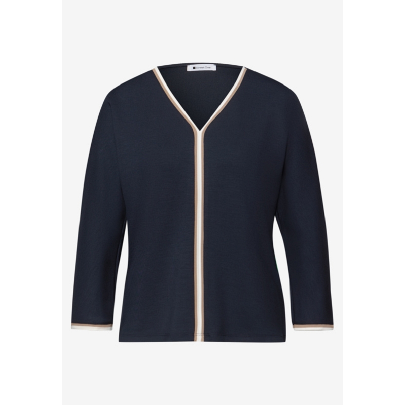 Street one SHIRT W.STRIPED PANEL