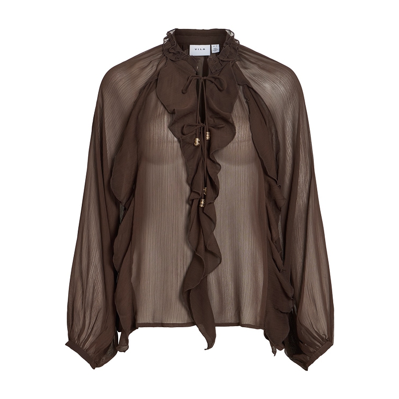 Vila VITIRO VNECK LS FLOUNCE TOPBFS3180801_4