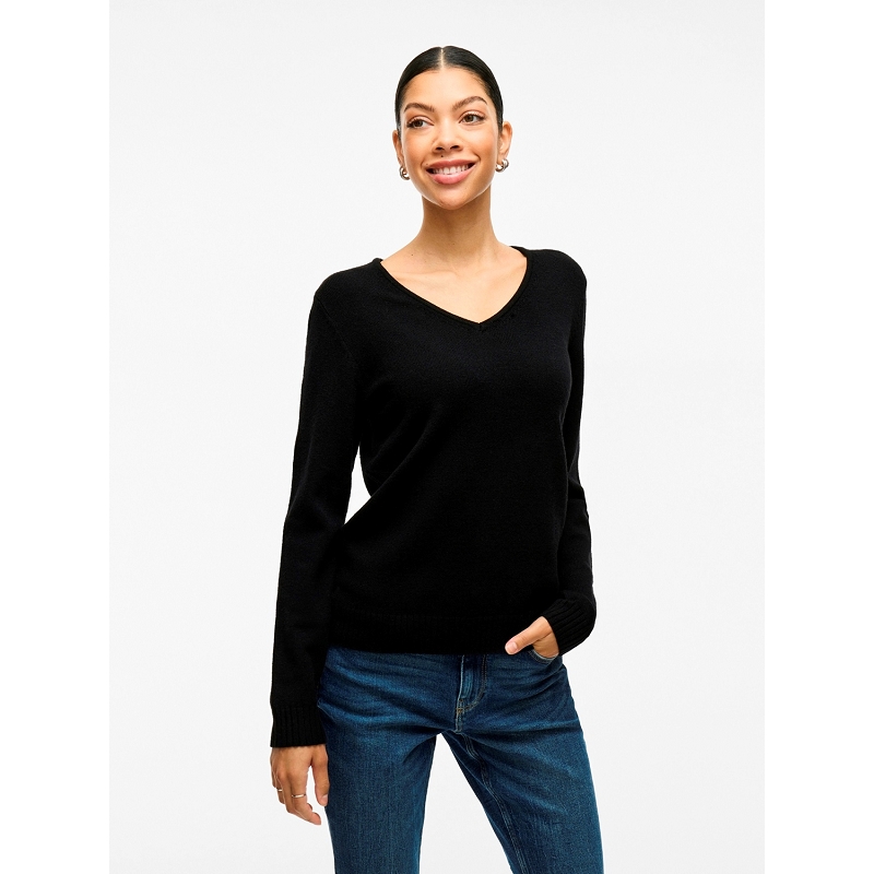 Vila VIRIL VNECK LS KNIT TOP  NOOS