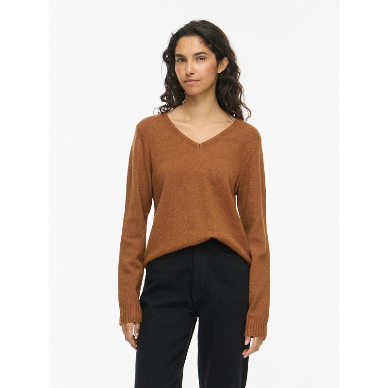 Vila VIRIL VNECK LS KNIT TOP  NOOS