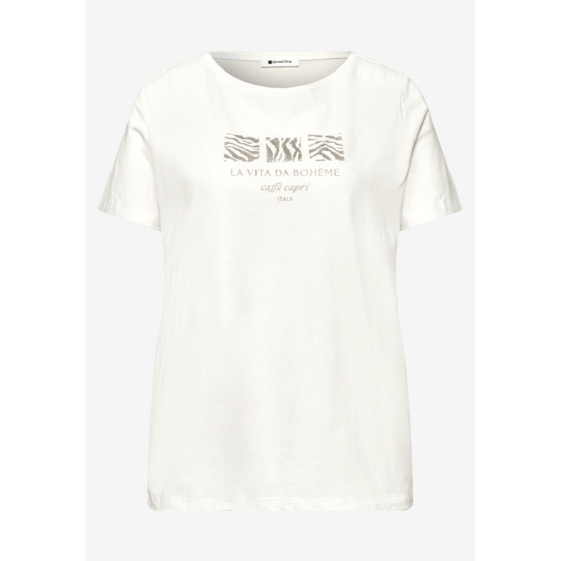 Street one LTD QR BASIC PEARL PRINT SHIRT