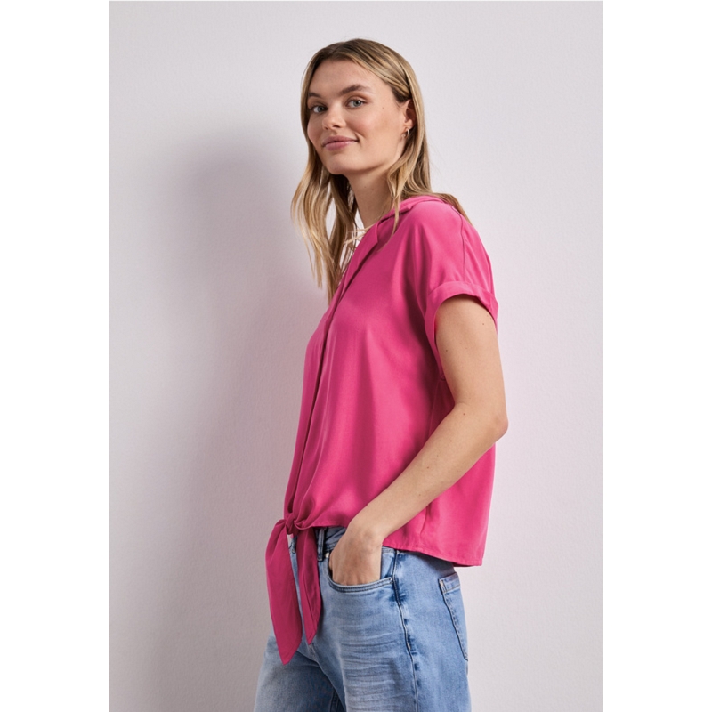 Street one BUTTONED BLOUSE W BOWLING COLLAR UNI