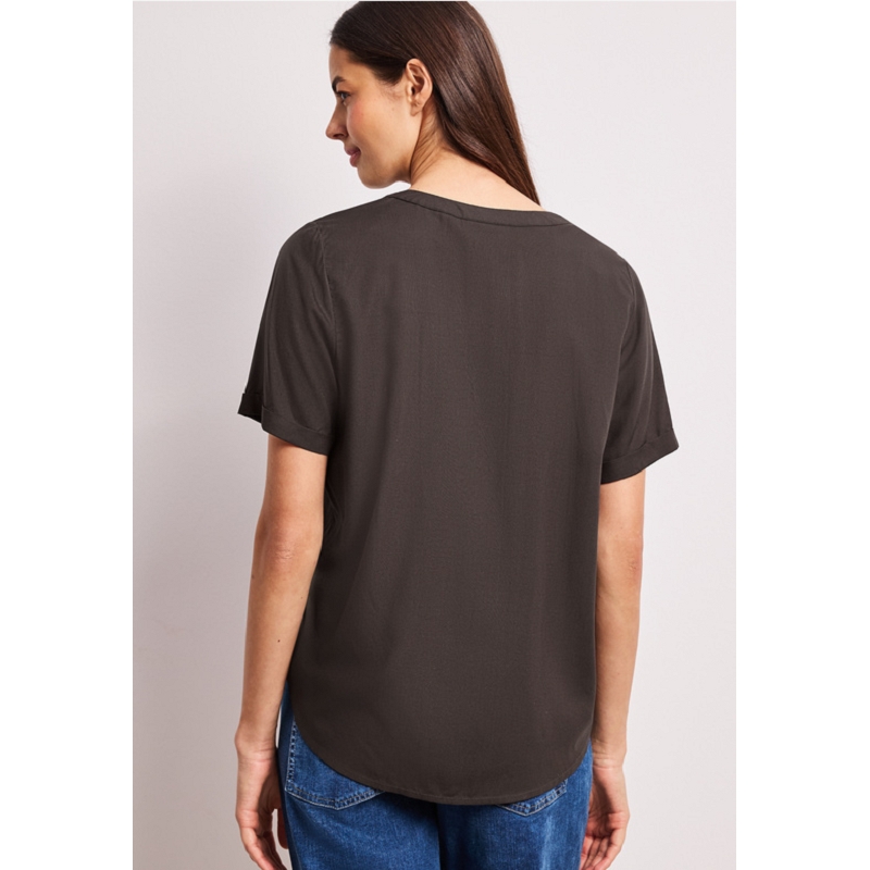 Street one QR SPLITNECK BLOUSE W TURNUP UN3184101_2