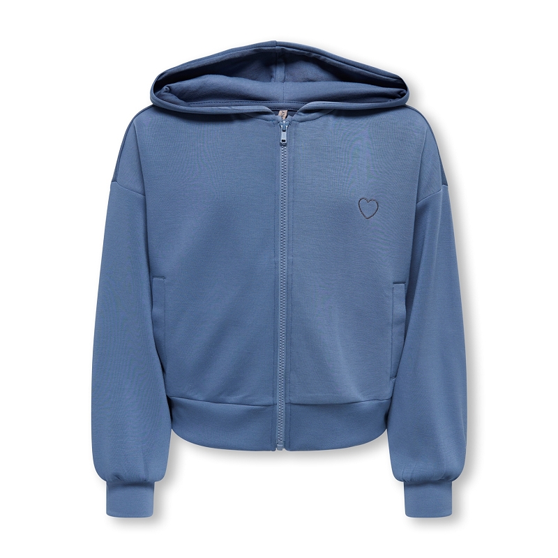 Only kids KOGADA HEART LS ZIP HOOD FR SWT