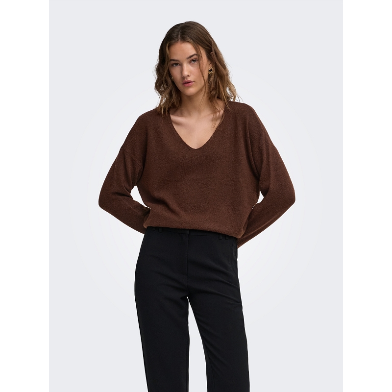 Only RICA LS VNECK PULLO KNT NOOS