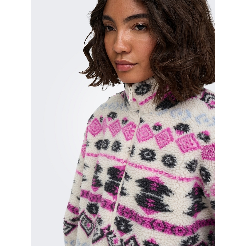 Only JANNE AZTEC TEDDY LS ZIP CC SWT3197301_2