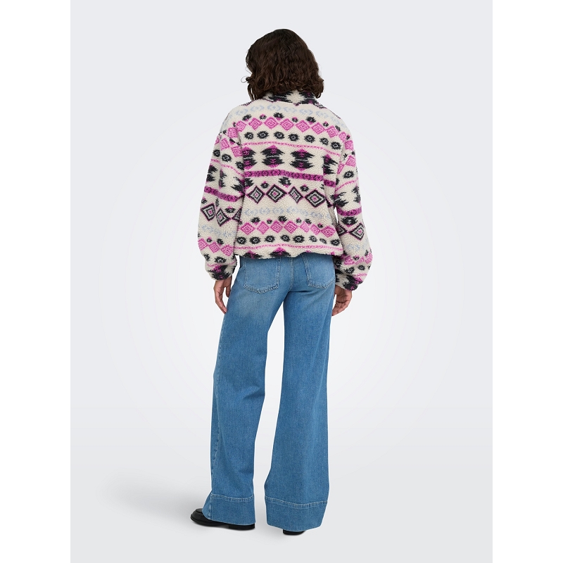 Only JANNE AZTEC TEDDY LS ZIP CC SWT3197301_5