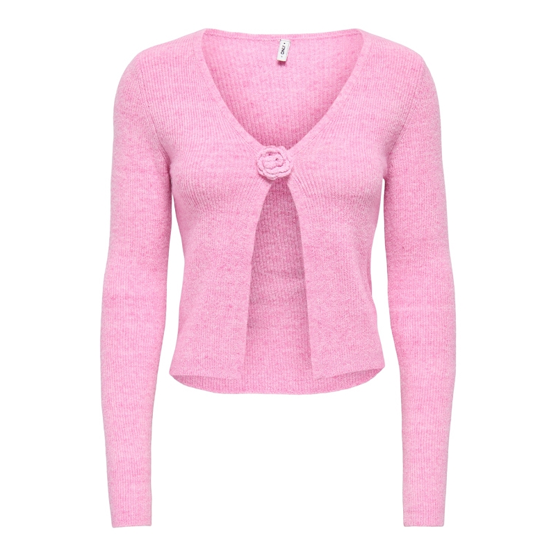 Only RICA LS RIB FLOWER CARDI CC KNT