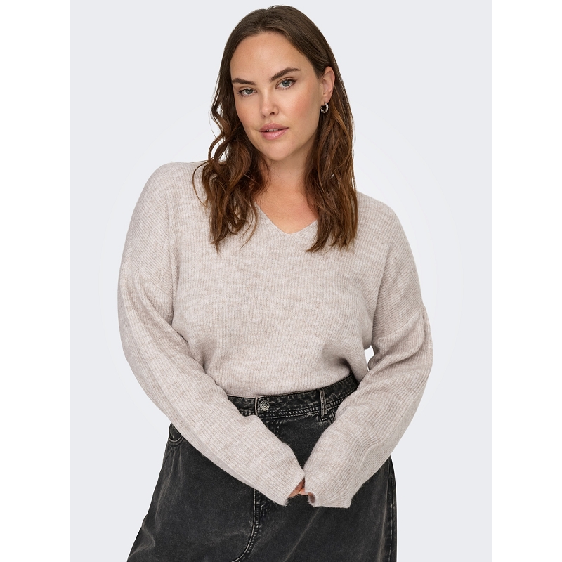 Only carmakoma CARCAMILLA VNECK LS PULLOVER KNT NOOS3206301_2