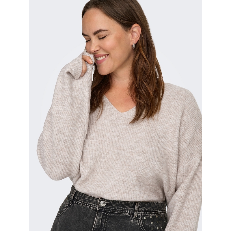 Only carmakoma CARCAMILLA VNECK LS PULLOVER KNT NOOS3206301_3