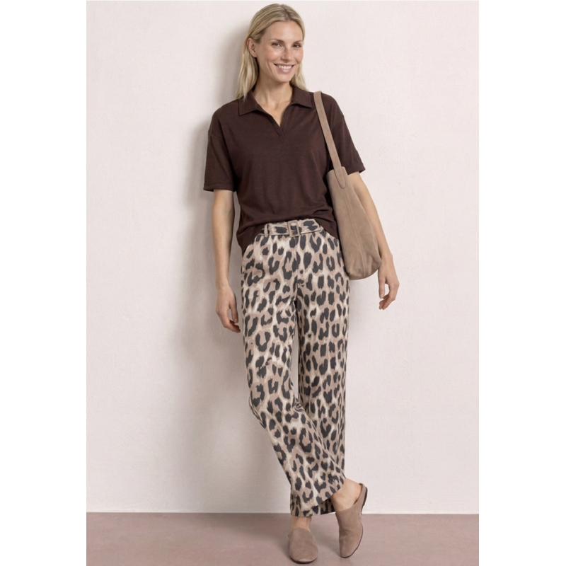 Street one WIDE LEG BELT HORN BUCKLE AOP LEO3219801_3