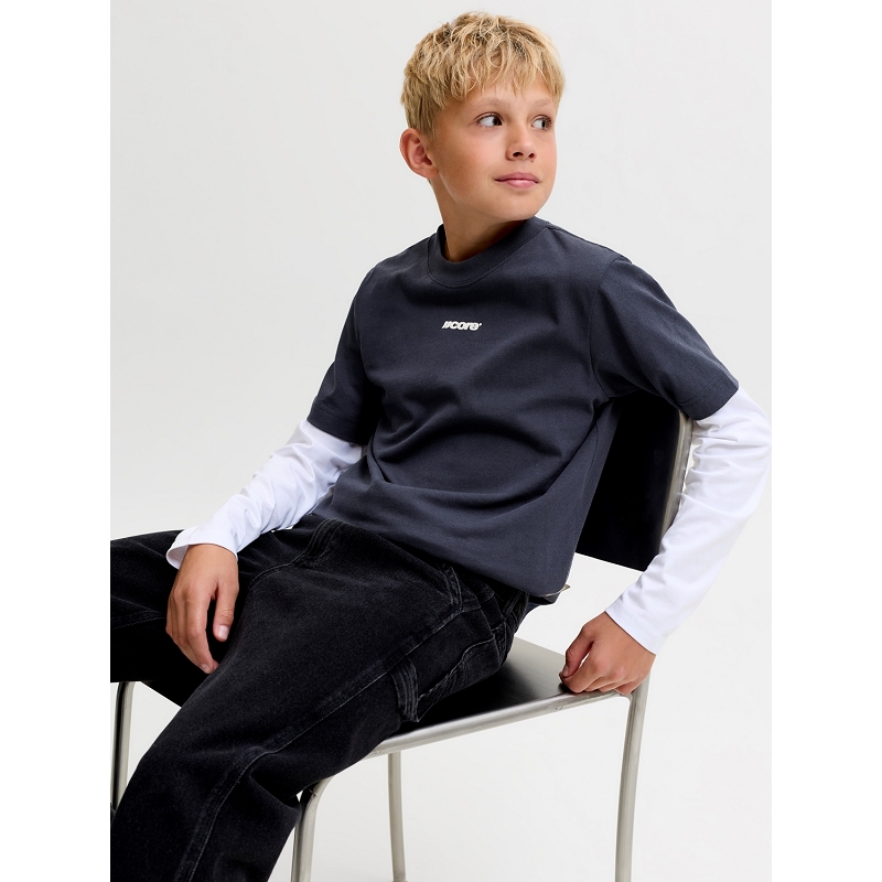 Jack and jones kids JCOCLUB BACK SCRIPT TEE SS CN SN JNR