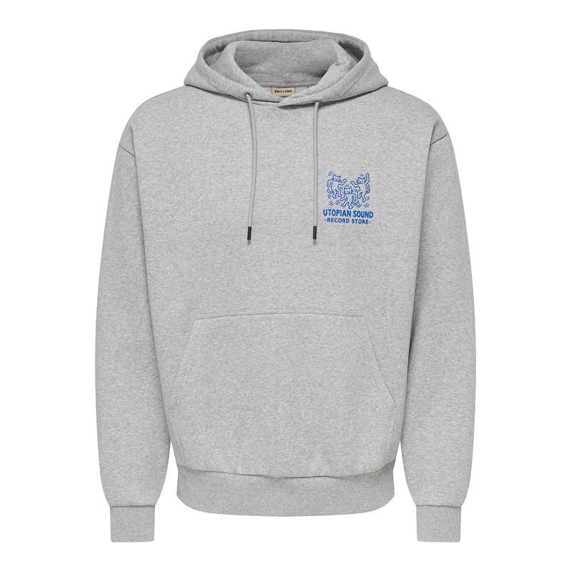 Only and sons ONSCERES RLX WORLD WIDE LS HOODIE SWEAT