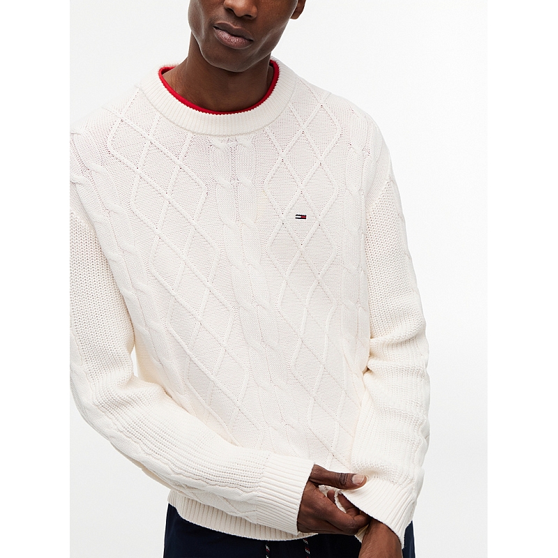 Tommy jeans DM0DM23405YBH  TJM REG CABLE KNIT SWEATER3332501_2