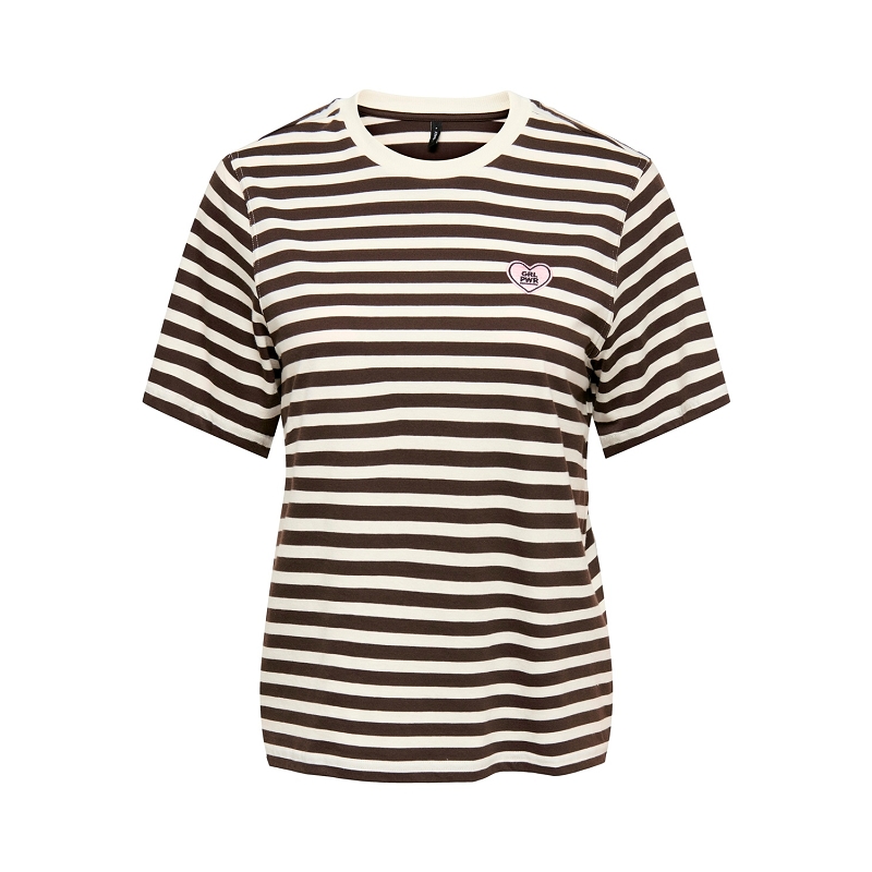Only LIVINA SS O.NECK STRIPE TOP BOX