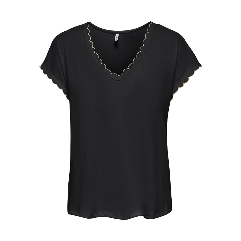 Only ONLLEA SS VNECK LUREX CS JRS