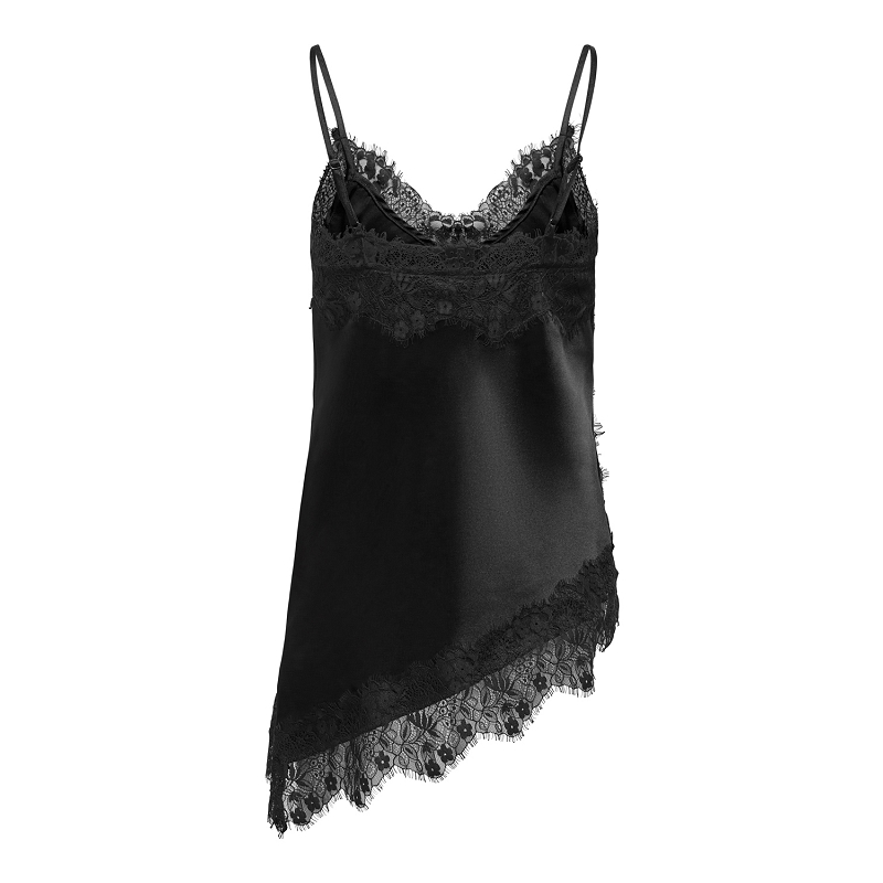Only ONLINDONA STRAP SATIN LACE TOP WVN