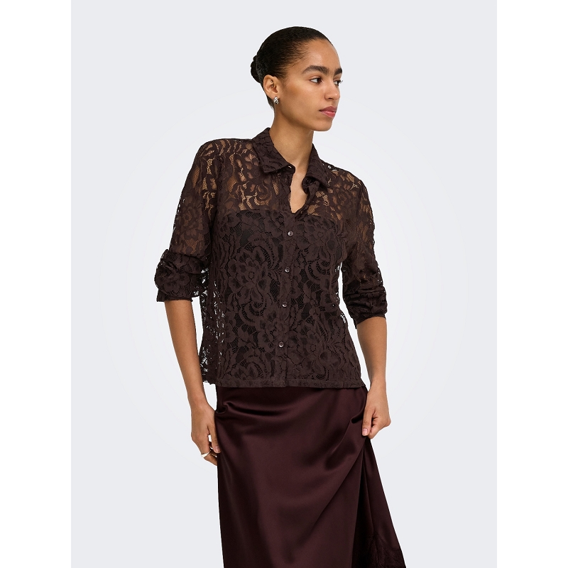 Only ONLBIRUN LS LACE SHIRT WVN